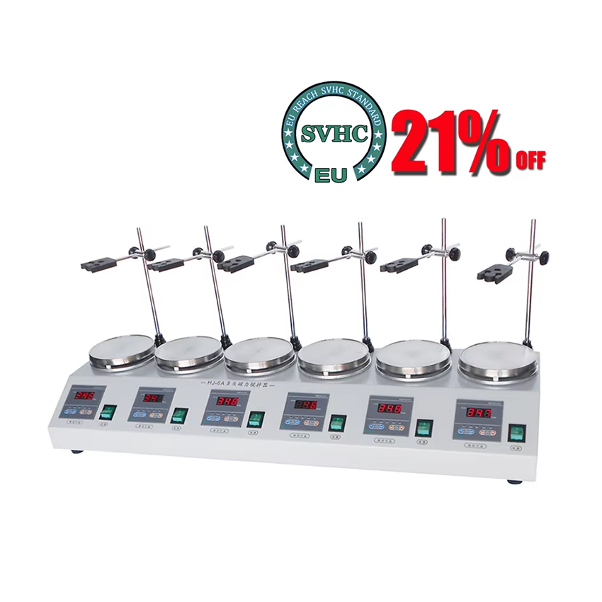 Lab Magnetic Stirrer Hot Plate - Pengaduk Pemanas Magnetik 6 Kepala 220V,