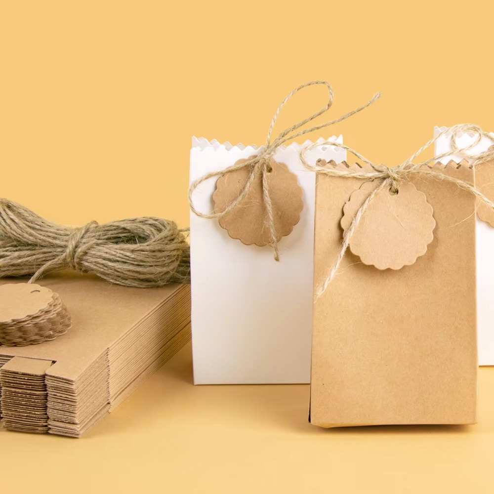 Kotak Hadiah Kertas Kraft Retr - Packaging ulasan dan harga