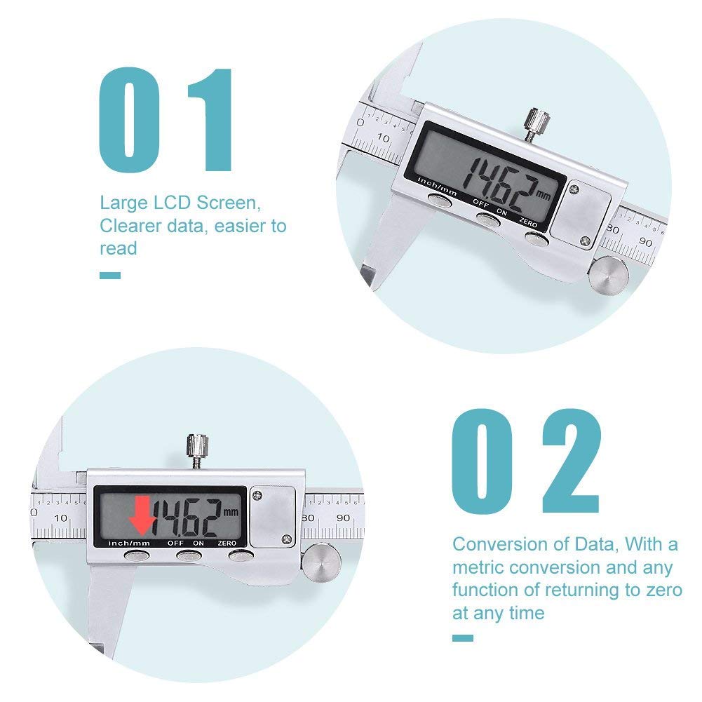 Kaliper Digital logam 150/200/ - Digital Caliper 150Mm Stainless Steel ulasan dan harga