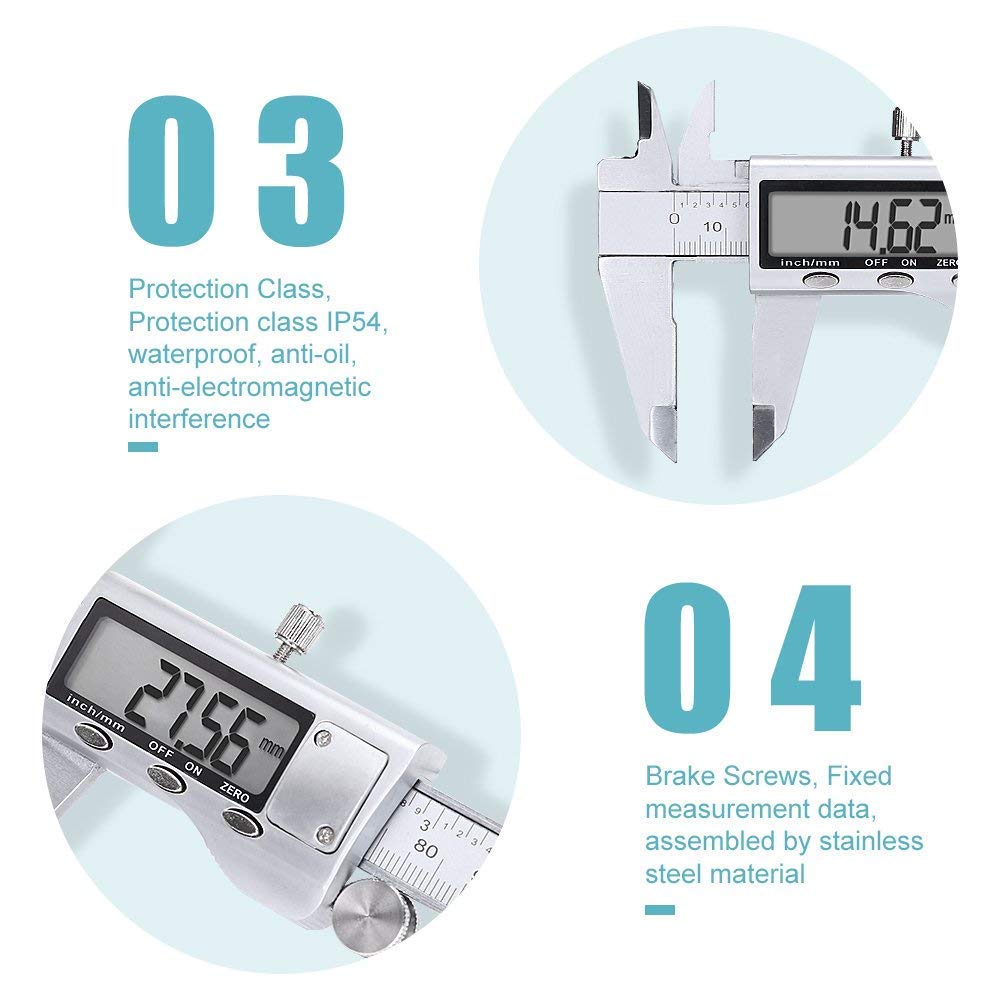 Kaliper Digital logam 150/200/ - Digital Caliper 150Mm Stainless Steel ulasan dan harga